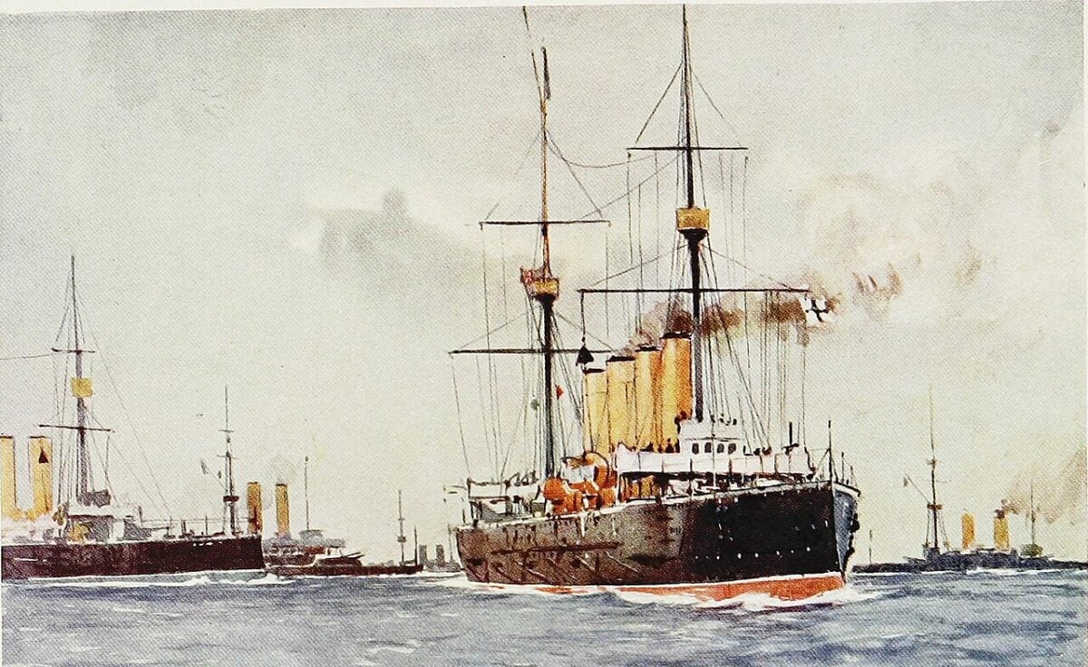 Illustration of the British Royal navy.