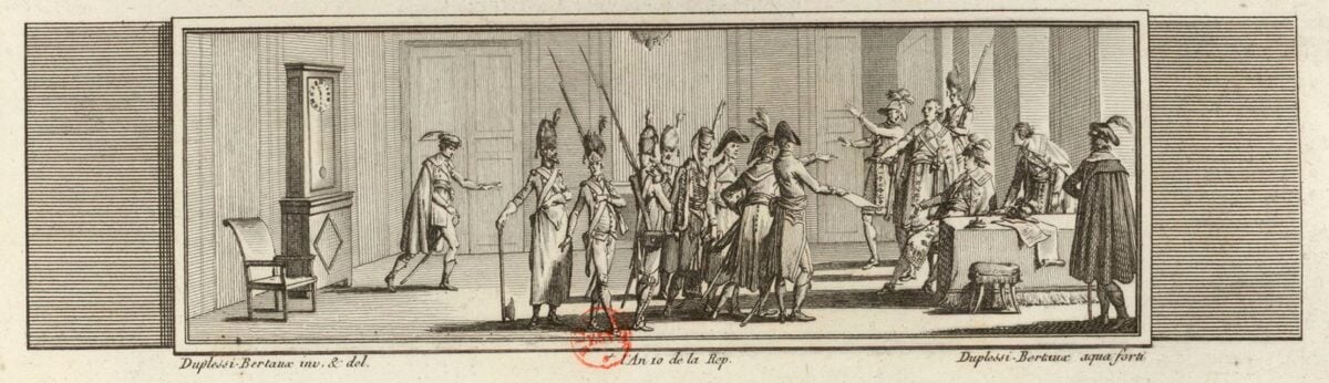 Représentation du coup d'État du 18 Brumaire an VIII.
