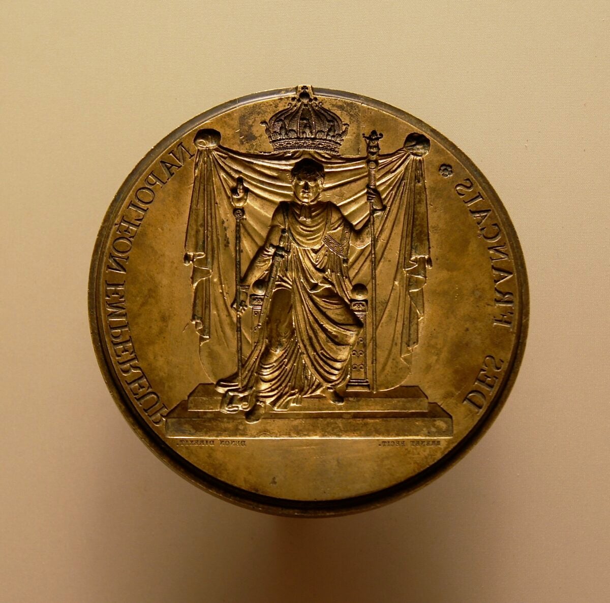 Great Seal (tool) of Emperor Napoleon Ist (1804-1815). Musée de la Légion d'Honneur et des Ordres de Chevalerie, Paris