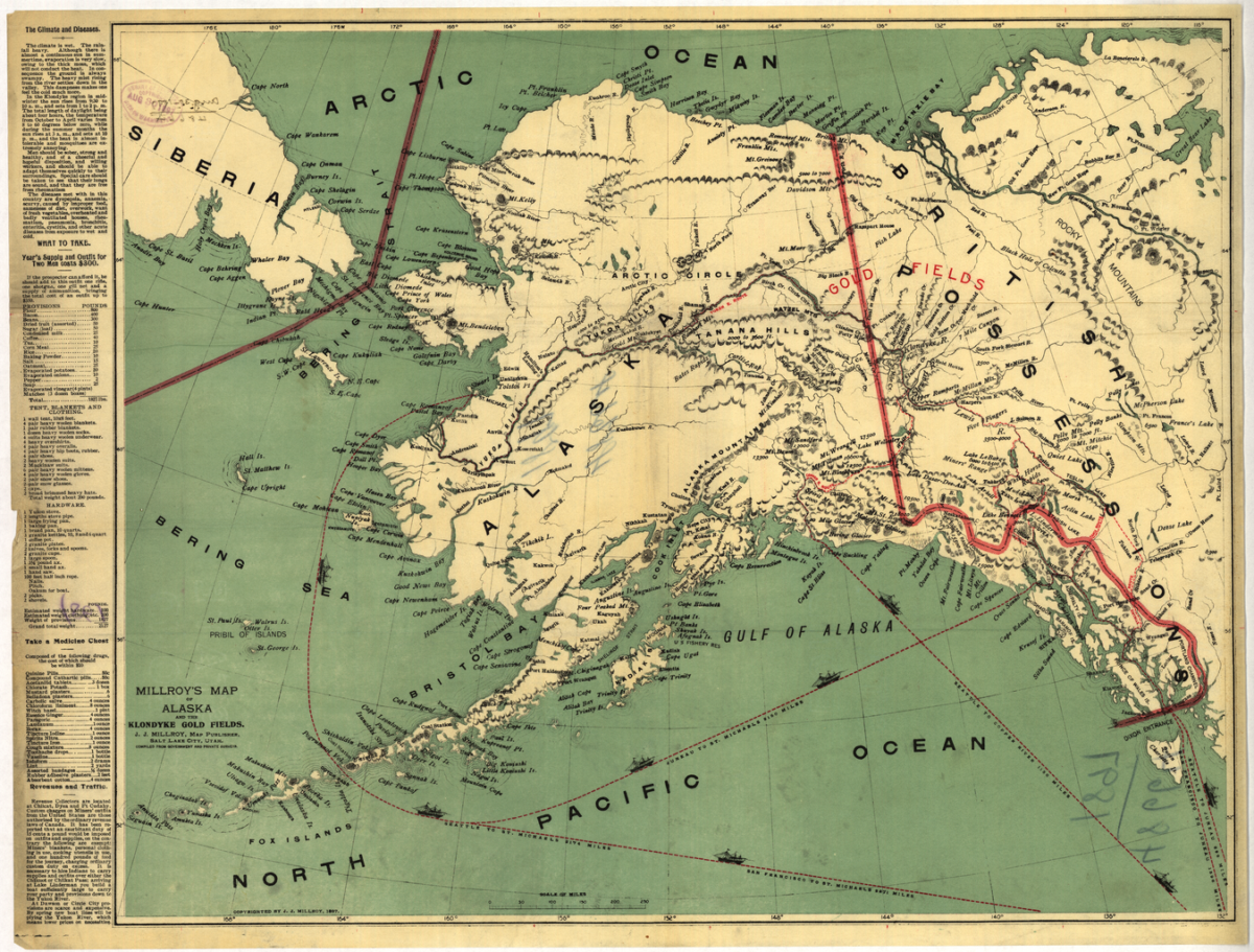 old Alaska map January 1900