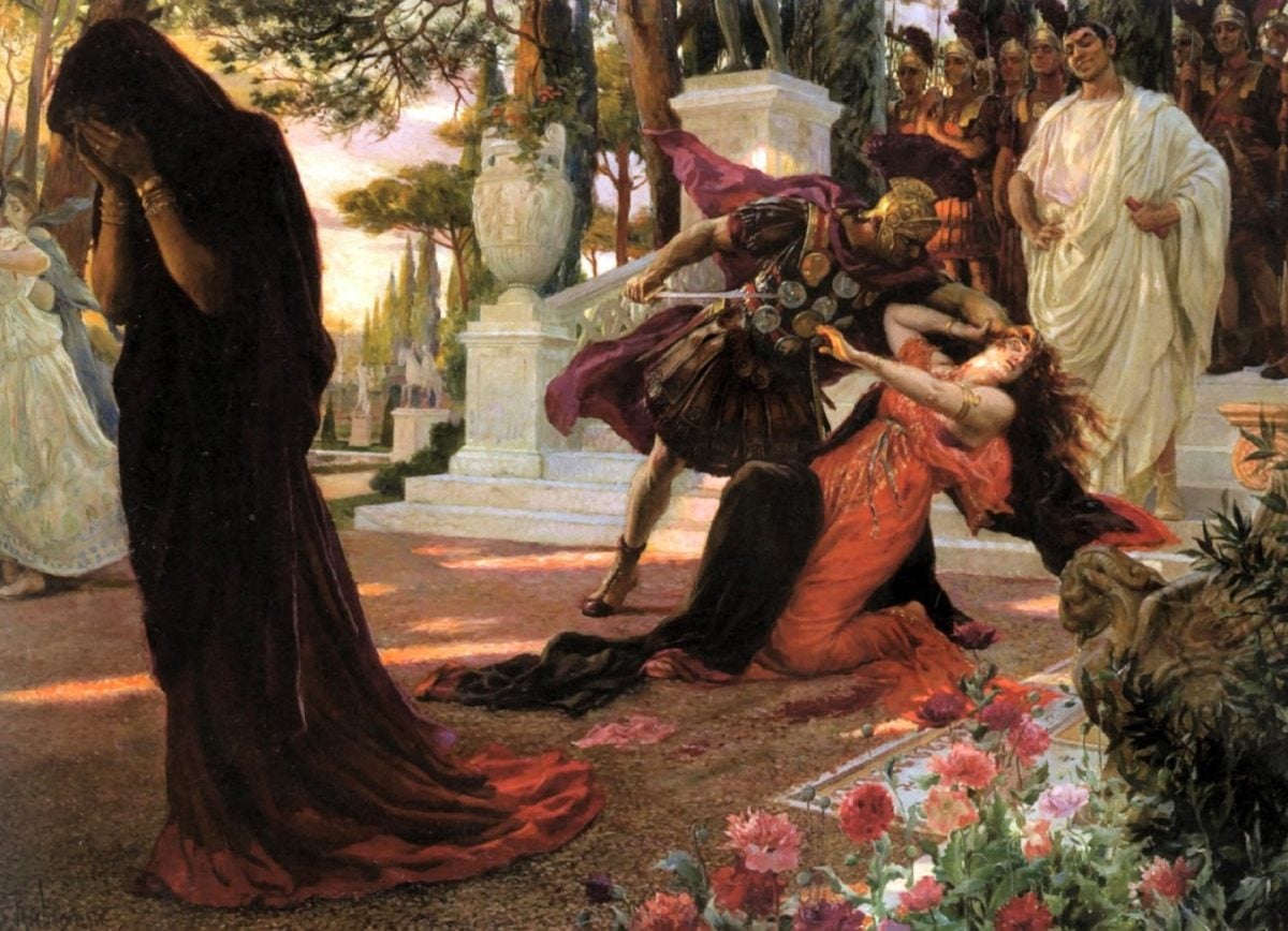 The Death of Messalina 1916 by Georges Antoine Rochegrosse, historical painting