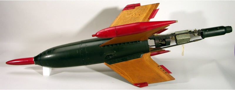 The German X-4 was a small World War II air-to-air missile that could be fired at heavily armed Allied bombers from a distance.