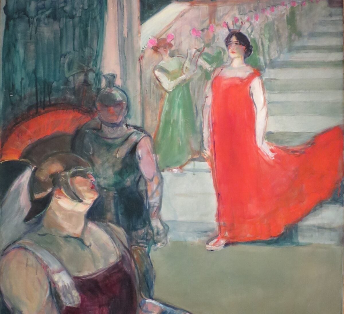 Henri de Toulouse-Lautrec painting depicting a theatrical production of Messalina at Bordeaux around 1900.