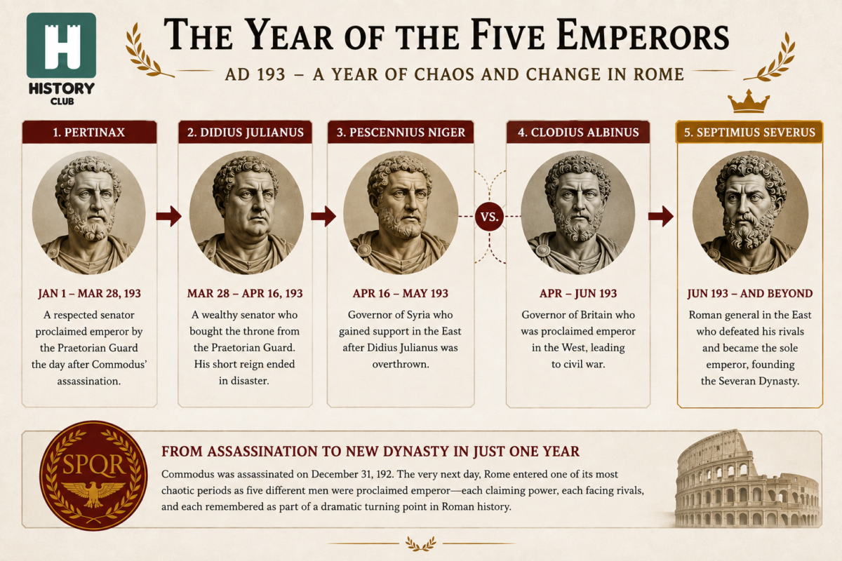 Timeline of the 5 emperors