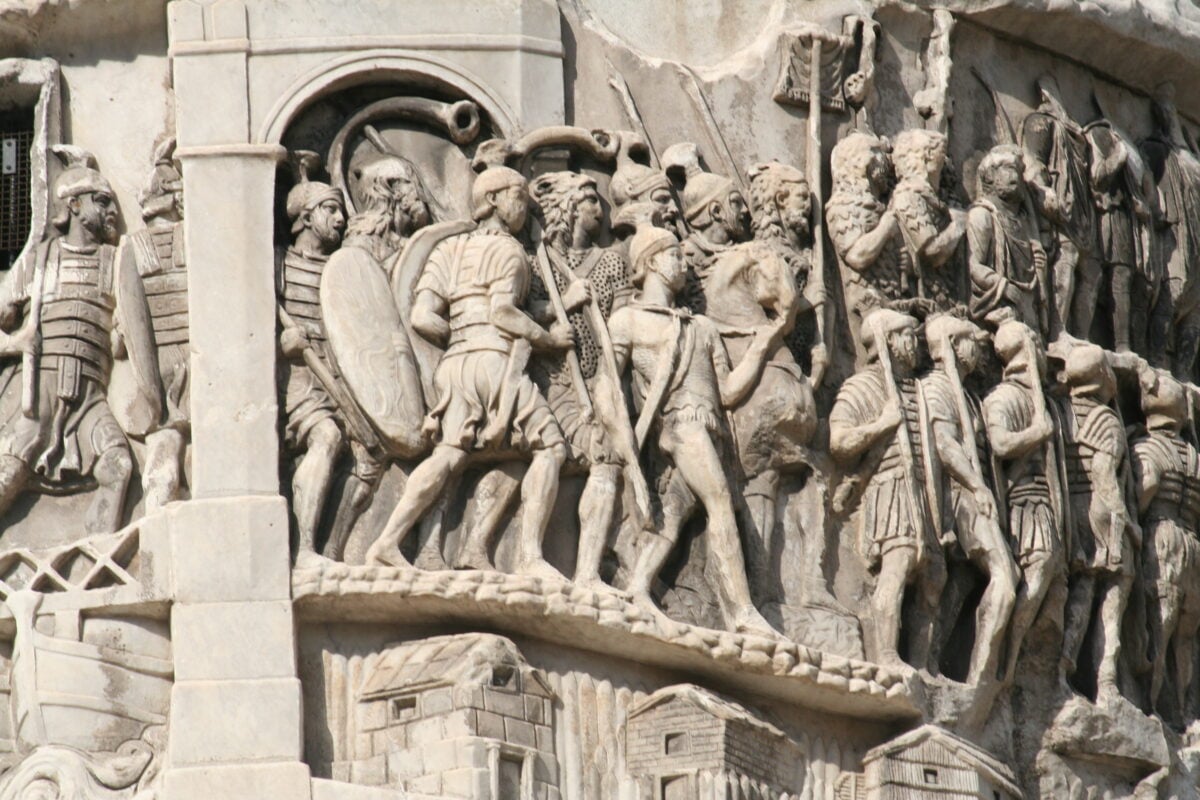 Detail from the Column of Marcus Aurelius in Rome