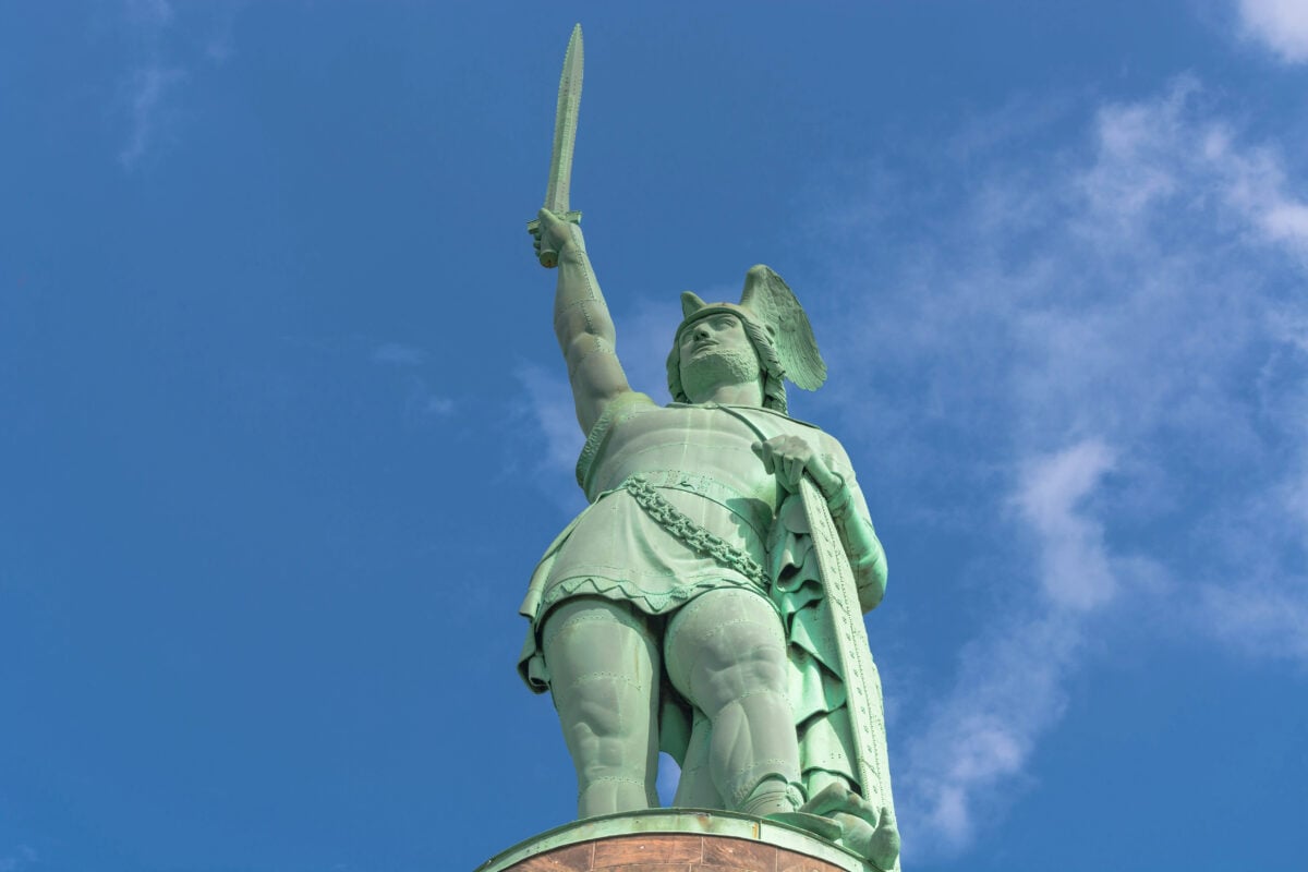 Hermann Monument in the Teutoburg Forest in Germany.