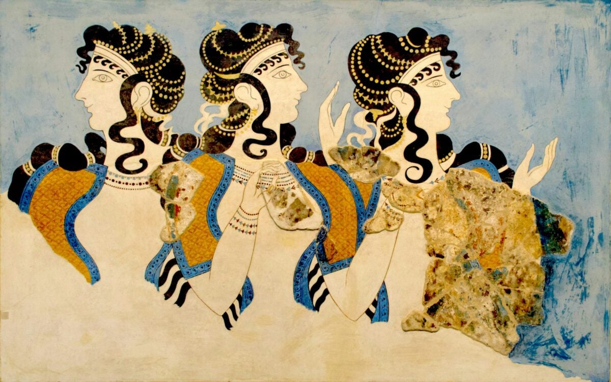 The Lilly Ladies Fresco from Knossos, Crete