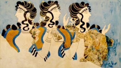 The Lilly Ladies Fresco from Knossos, Crete
